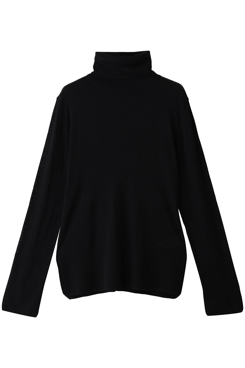 PLAIN PEOPLE ウールシルクタートルネックプルオーバー (ブラック, F) プレインピープル ELLE SHOP