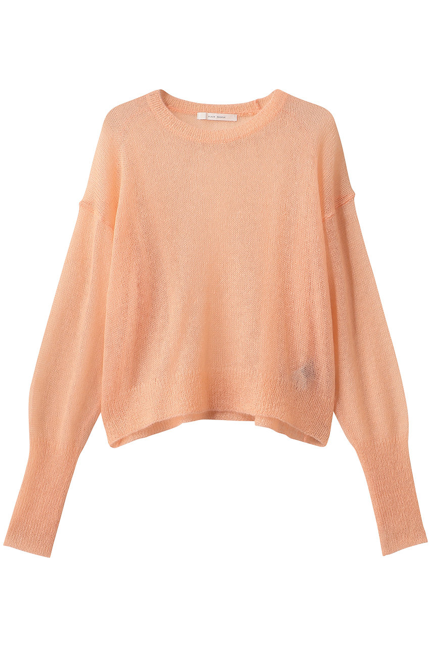 PLAIN PEOPLE ライトモヘアウールKNショートクループルオーバー (オレンジ, F) プレインピープル ELLE SHOP