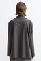 【予約販売】ミニチェック コットンサテンスキッパーブラウス プレインピープル/PLAIN PEOPLE
