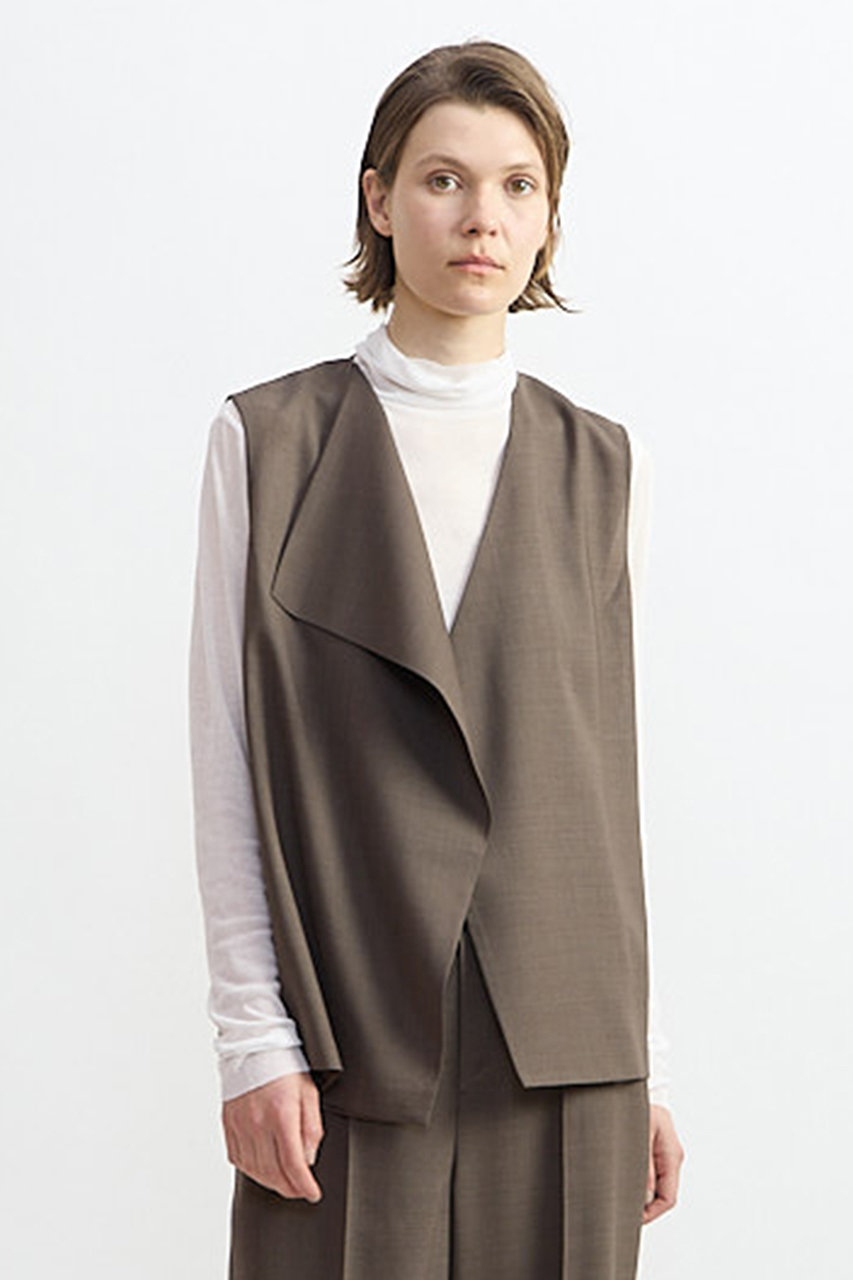 専用✨極美品✨PLAIN PEOPLE　プレインピープル　ノーカラー　ジレ PLAIN PEOPLE(プレインピープル)｜【予約販売】ウールボイルフロント