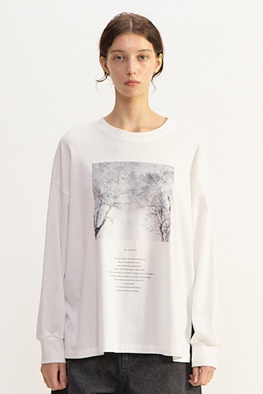 プレインピープル/PLAIN PEOPLEの【予約販売】コットン天竺フォトプリントＴシャツ(ホワイト/A1563UTS307)