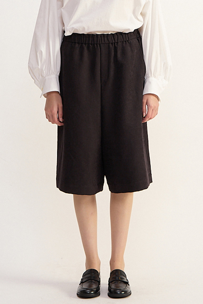 PLAIN PEOPLE フェイクスエードパンツ (ブラック, F) プレインピープル ELLE SHOP