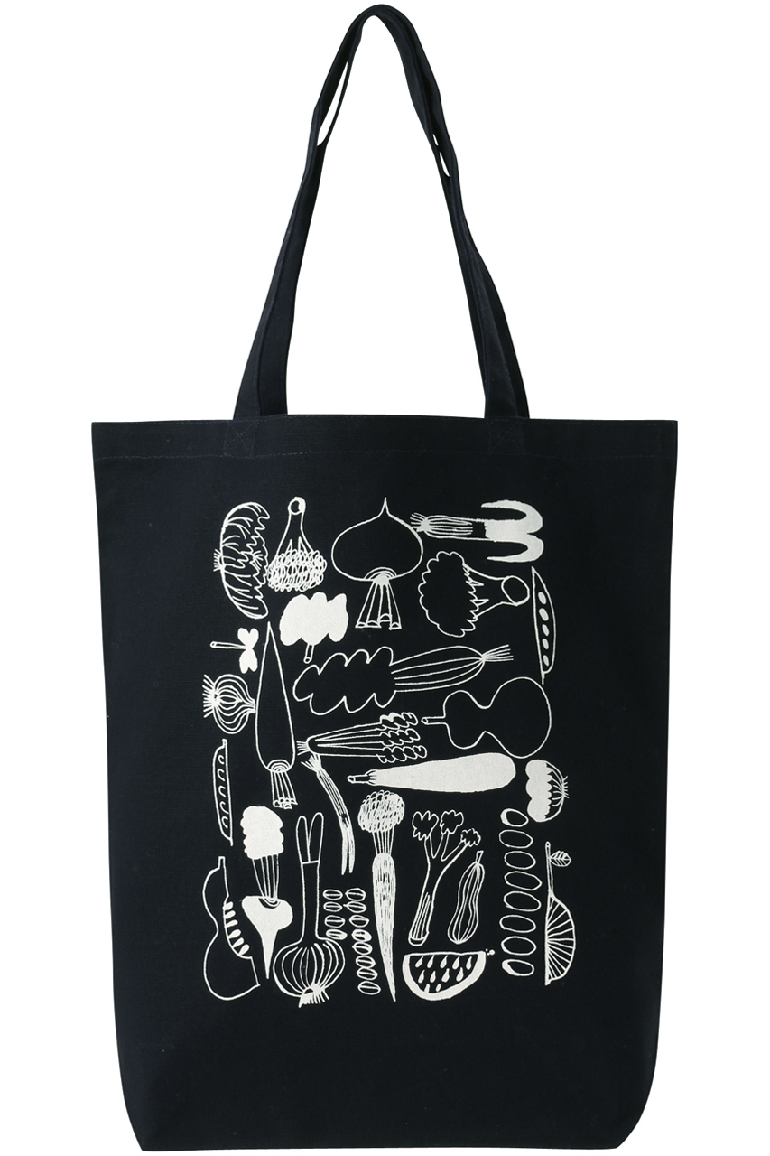 SALE 【60%OFF】 PLAIN PEOPLE プレインピープル トラネコボンボンイラストトートバッグ ネイビー