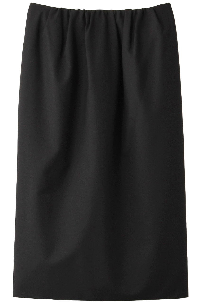 PLAIN PEOPLE ウールトロピカルタイトスカート (ブラック, 3) プレインピープル ELLE SHOP