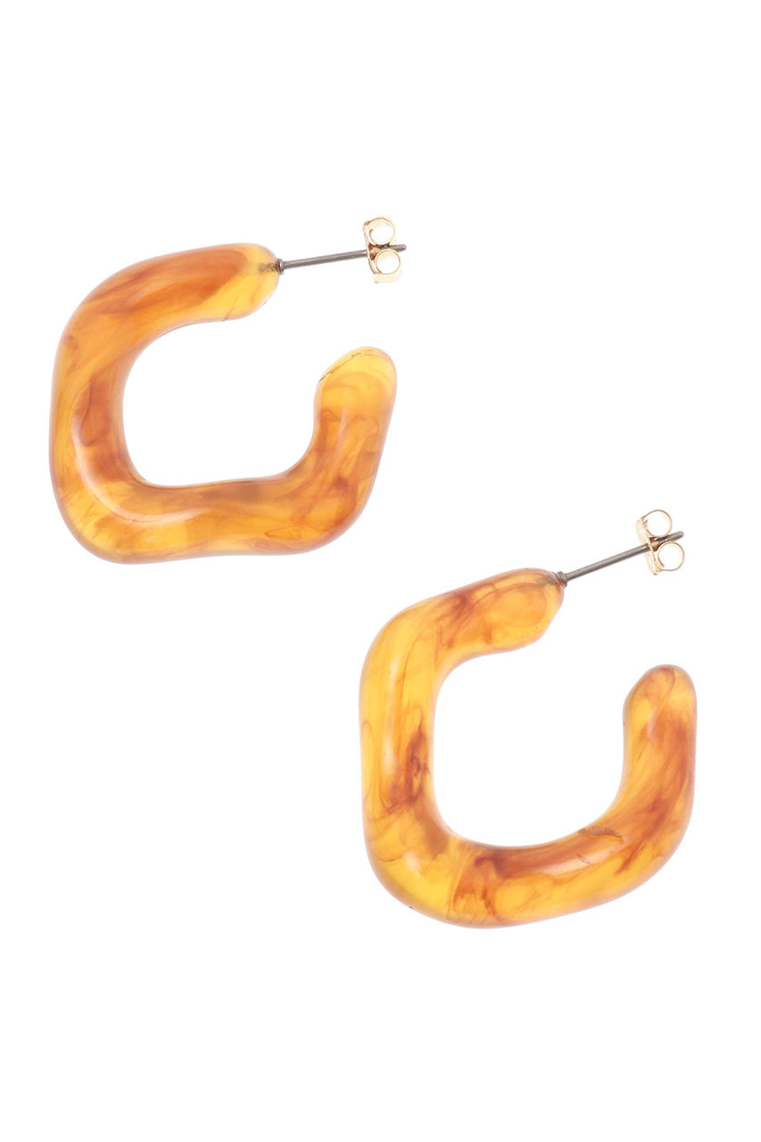 SALE 【50%OFF】 The Virgnia ザ ヴァージニア アクリルクリアピアス ブラウン