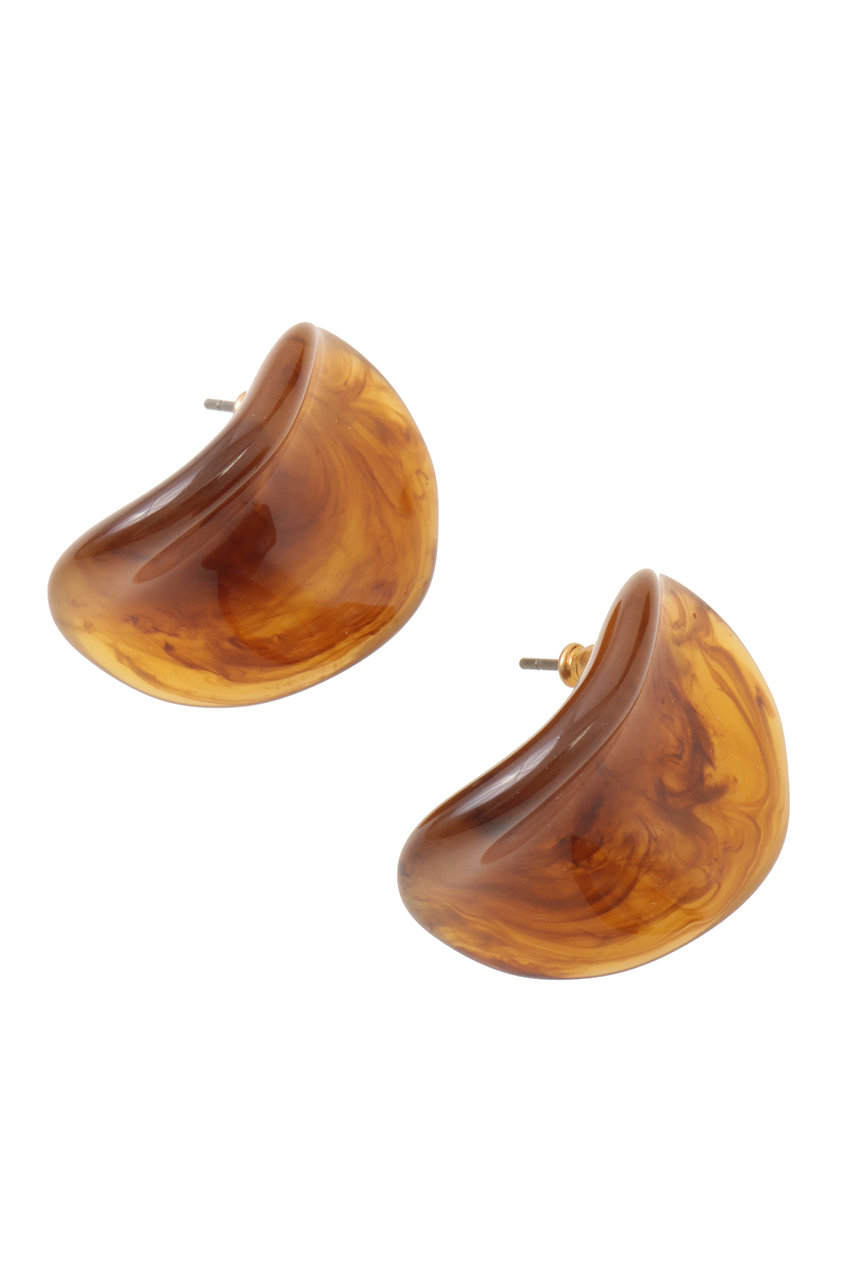 SALE 【50%OFF】 The Virgnia ザ ヴァージニア ストーンライクアクリルピアス ブラウン