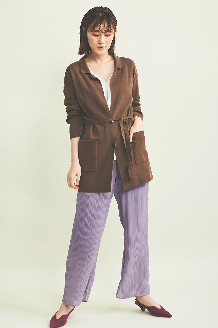 The Virgnia ザ ヴァージニア ニットテーラードジャケット ブラウン の通販 Elleshop エル ショップ