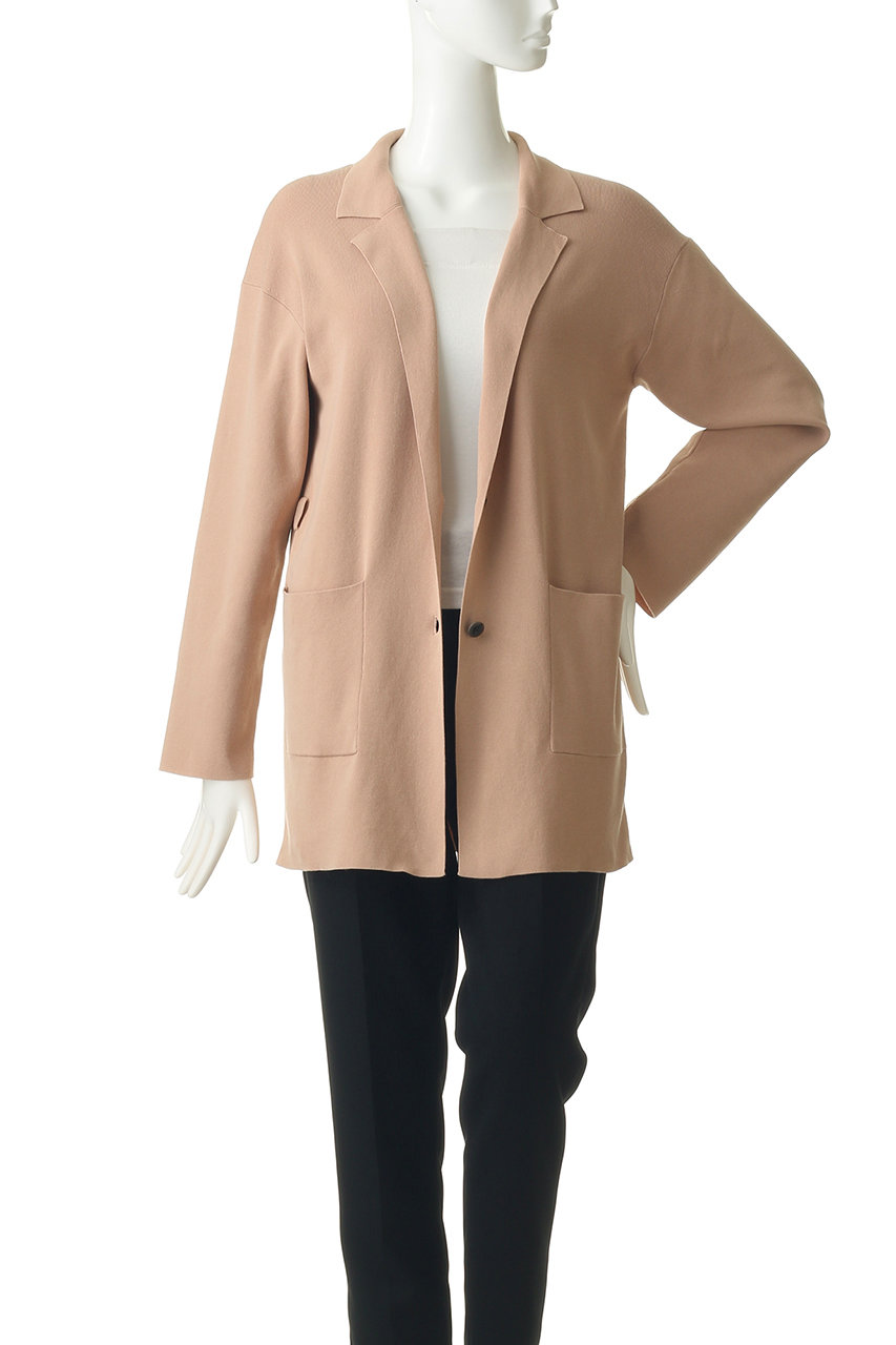 The Virgnia ザ ヴァージニア ニットテーラードジャケット ブラウン の通販 Elleshop エル ショップ