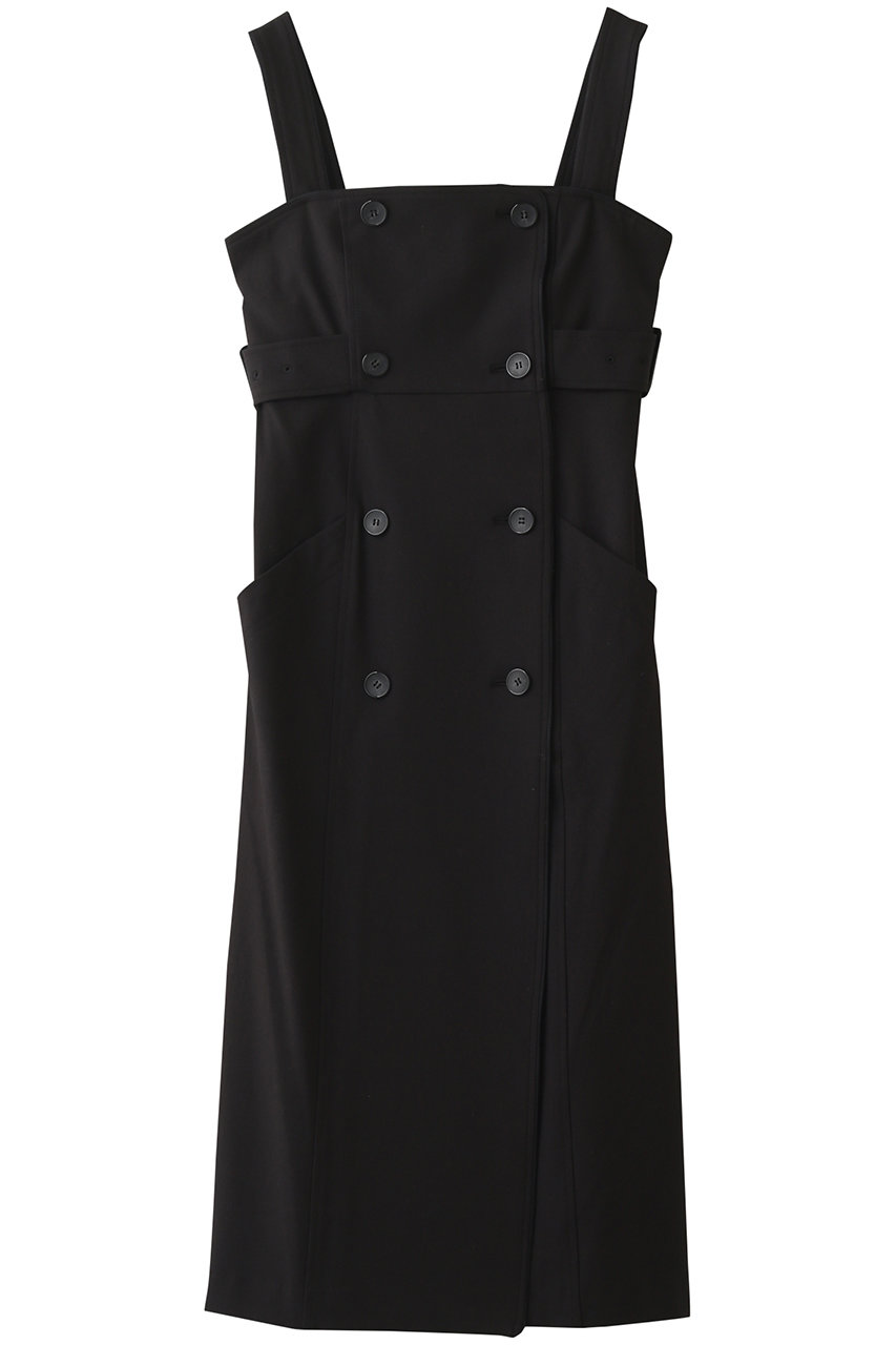 The Virgnia ザ ヴァージニア パイピングジャンパースカートワンピース ブラック の通販 Elleshop エル ショップ