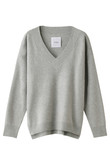 ミラノリブドロップショルダーVネックプルオーバー