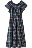 マドラスチェック2WAYフレアワンピース