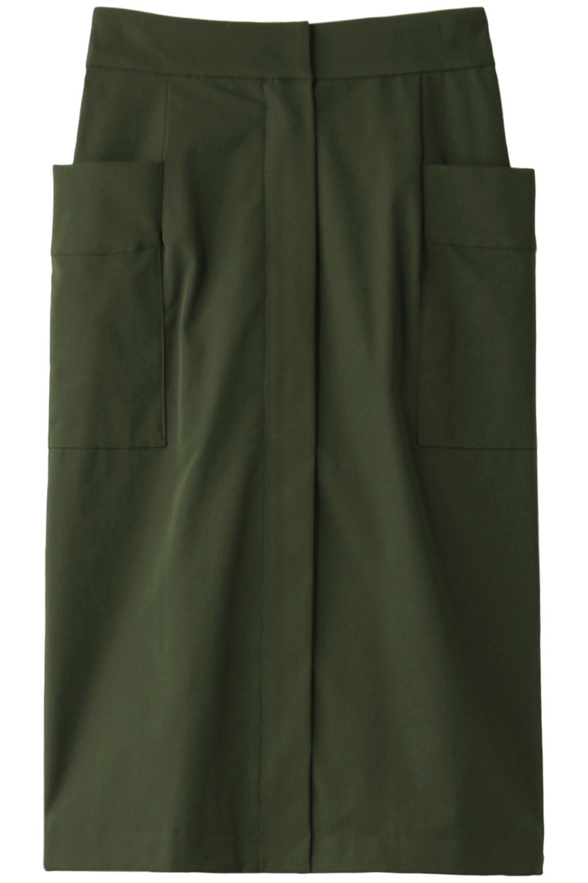 SALE 【30%OFF】 The Virgnia ザ ヴァージニア カラーツイルタイトスカート カーキグリーン