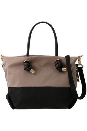 ヴィオラドーロ/VIOLAd'OROのBIANCA バイカラーナイロントートバッグ S