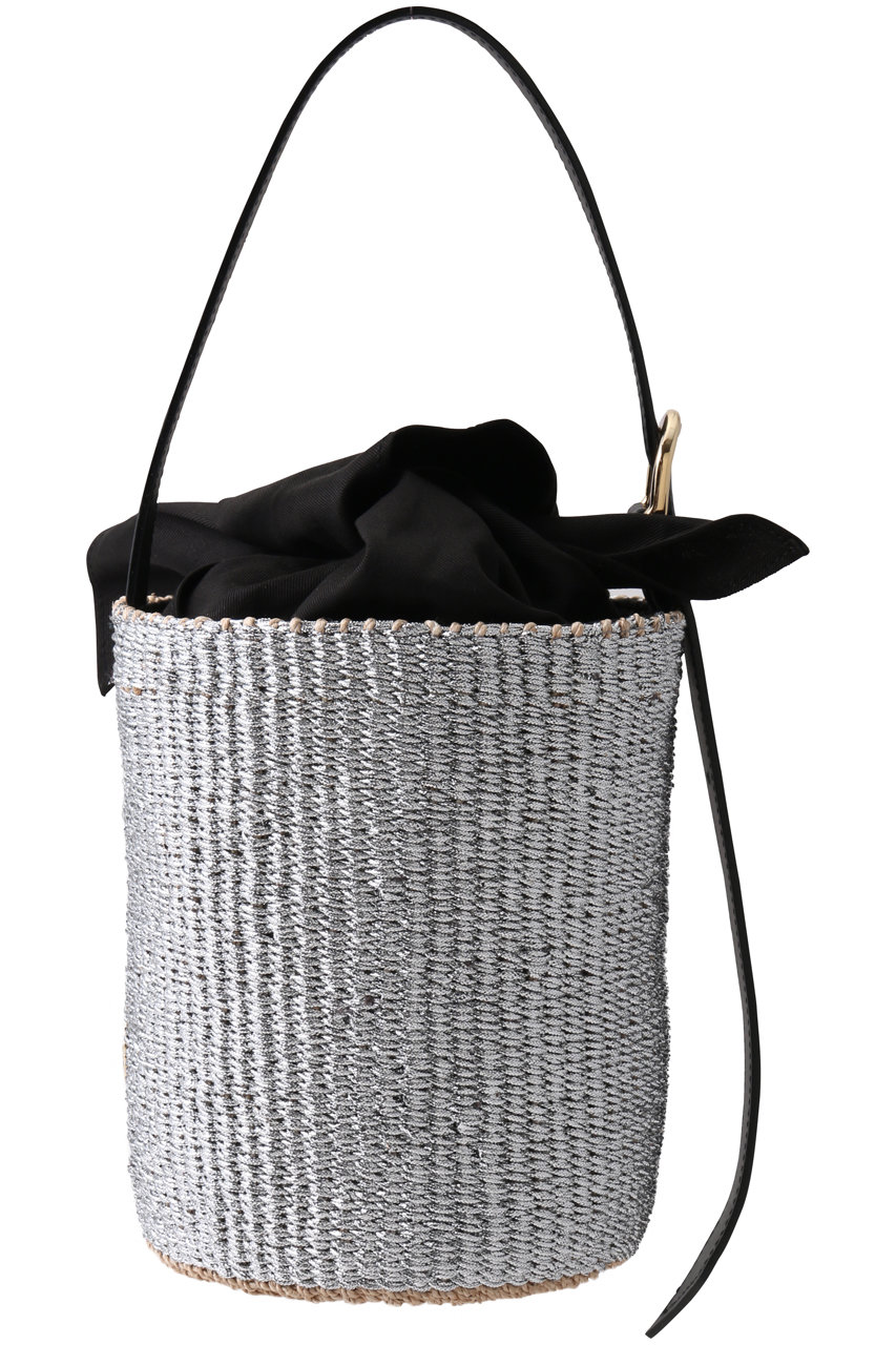 VIOLAd'ORO MIRO アバカメタリックバケツバッグ (シルバー, F) ヴィオラドーロ ELLE SHOP VIOLAd'ORO MIRO アバカメタリックバケツバッグ (シルバー, F) ヴィオラドーロ ELLE SHOP