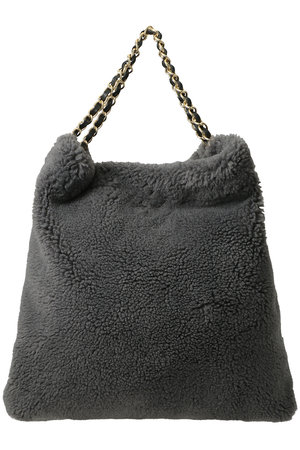 ヴィオラドーロ/VIOLAd'OROのELMO フェイクムートンチェーンショルダートート L(120200/120201)