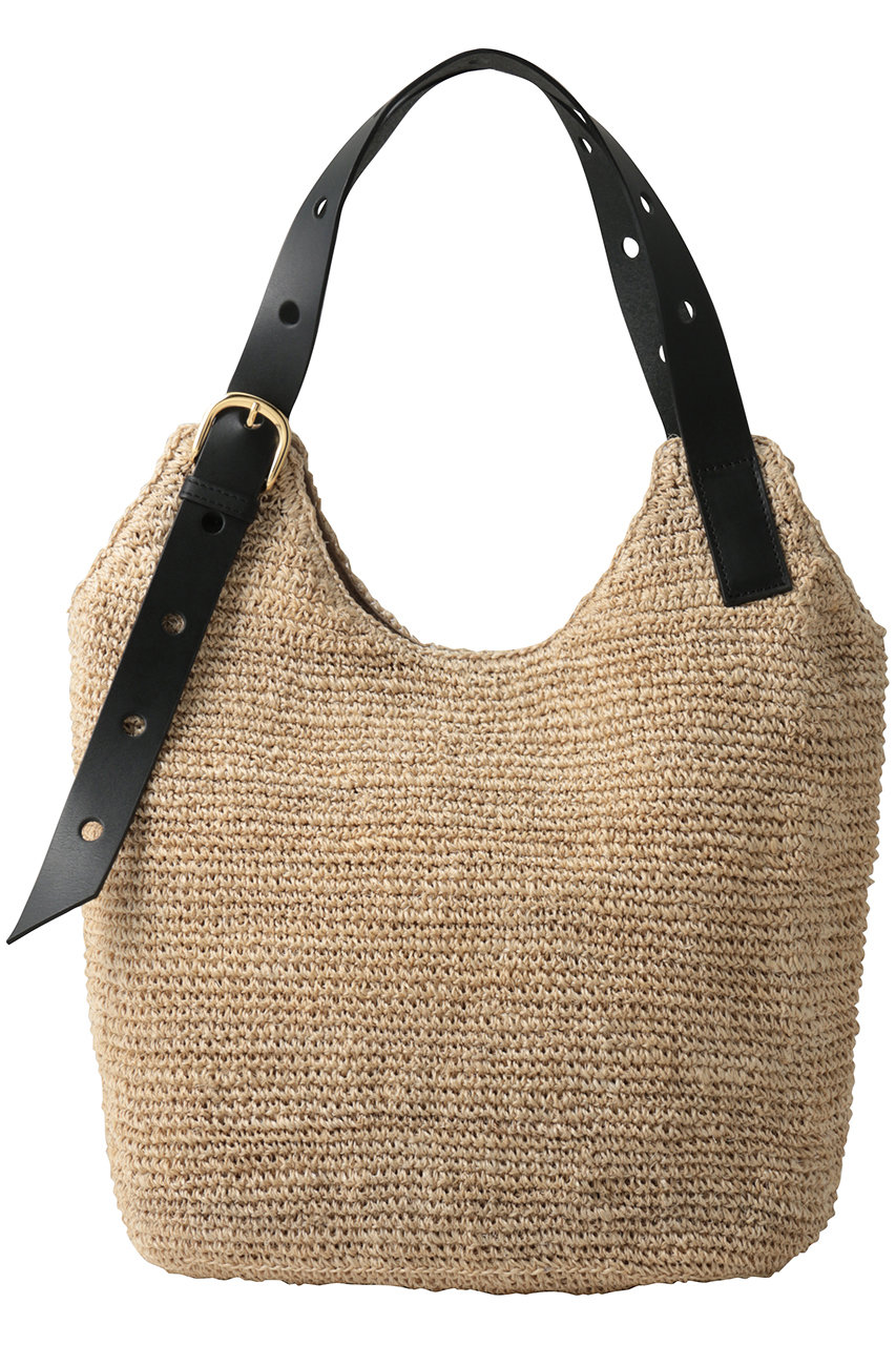 ヴィオラドーロ/VIOLAd'OROのSANDRO アバカショルダートート(ナチュラル×ブラック/V-8997)