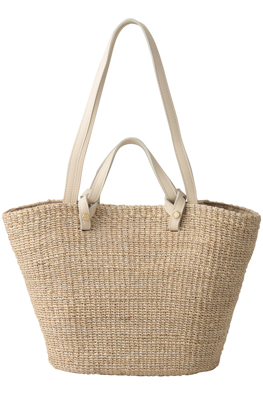 ヴィオラドーロ/VIOLAd'OROのMIRO アバカ2wayトートバッグ(ナチュラル×オフホワイト/V-9002)