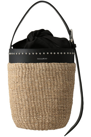 ヴィオラドーロ/VIOLAd'OROのMIRO スタッズ付きアバカバケツバッグ(120500/120501)