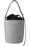 MIRO メタリックアバカバケツバッグ ヴィオラドーロ/VIOLAd'ORO シルバー×ブラック