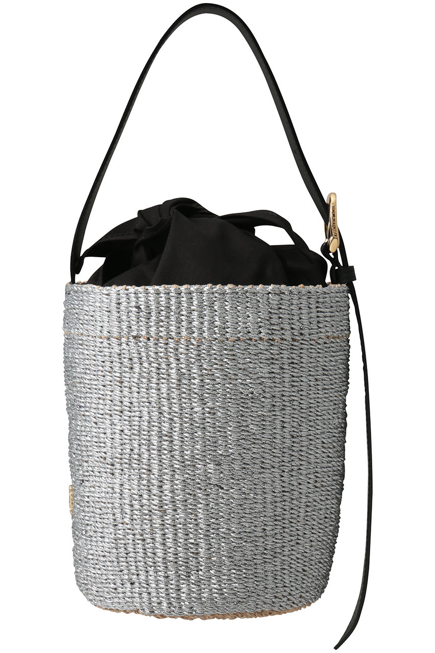 ヴィオラドーロ/VIOLAd'OROのMIRO メタリックアバカバケツバッグ(シルバー×ブラック/V-8851)