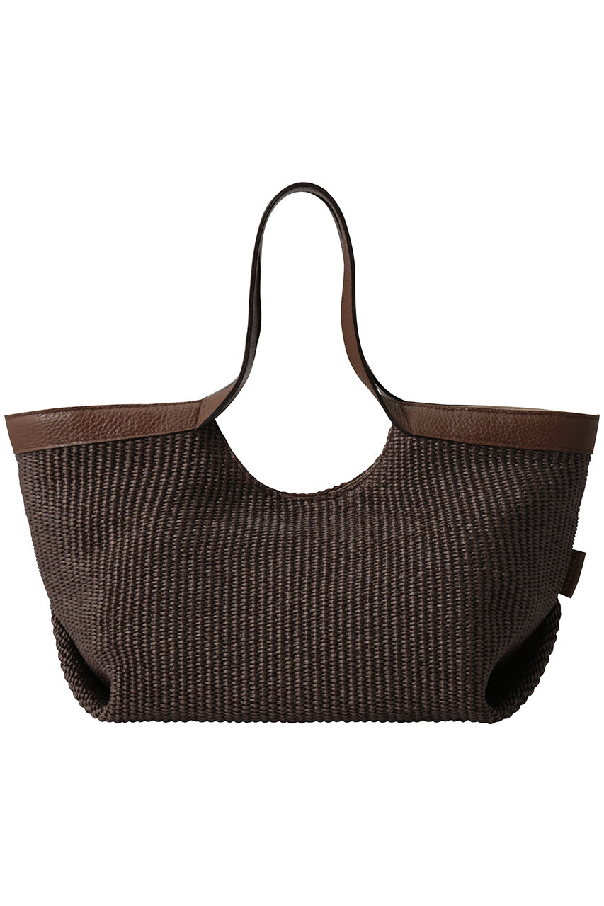 ヴィオラドーロ/VIOLAd'OROのSANDRO ラフィア調トートバッグ(ブラウン×ブラウン/V-9021)