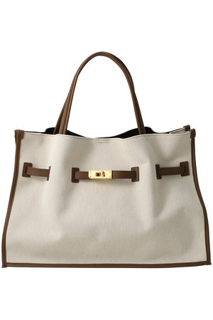 ヴィオラドーロ/VIOLAd'OROのBRUNO キャンバスコンビトートバッグ L(120200/120201)