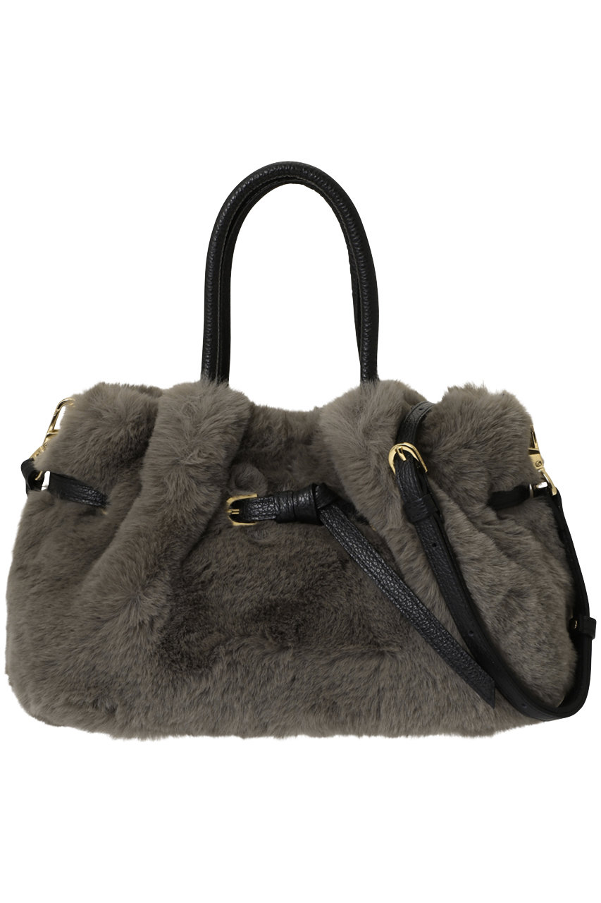 VIOLAd'ORO ELMO レッキス調2Wayハンドバッグ (モカ, F) ヴィオラドーロ ELLE SHOP