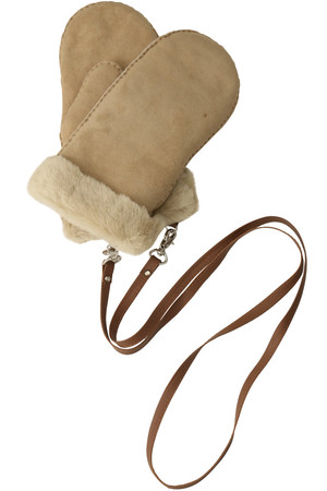 ストラップ付きムートンミトン