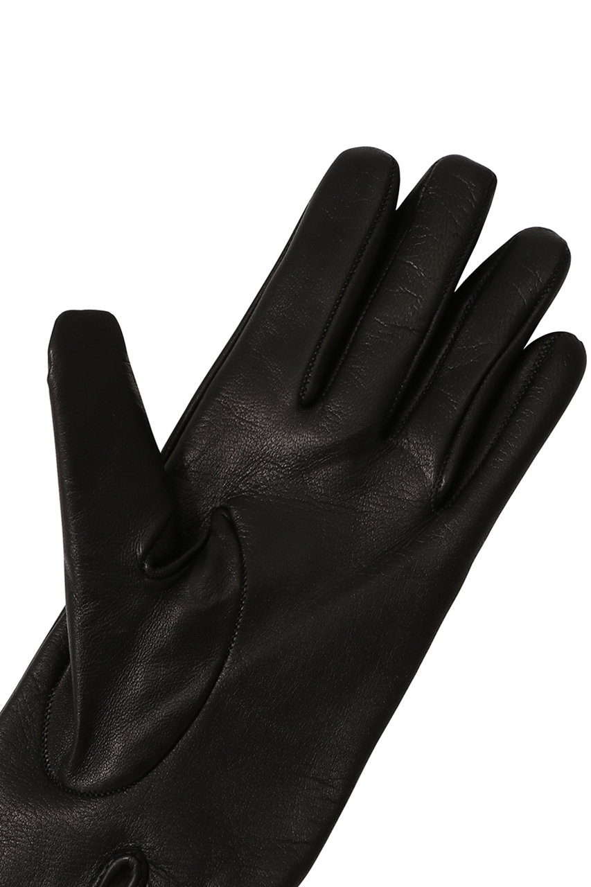 黒 レザー 手袋 チェーン付き ALPO(アルポ)｜チェーン付きレザーグローブ/ブラック の通販｜ELLESHOP
