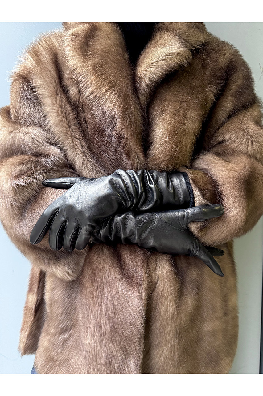 ALPO(アルポ)｜レザーロンググローブ/ブラック の通販｜ELLESHOP