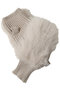 フェイクファー×ニットフィンガーレスグローブ アルポ/ALPO ベージュ×ナチュラル