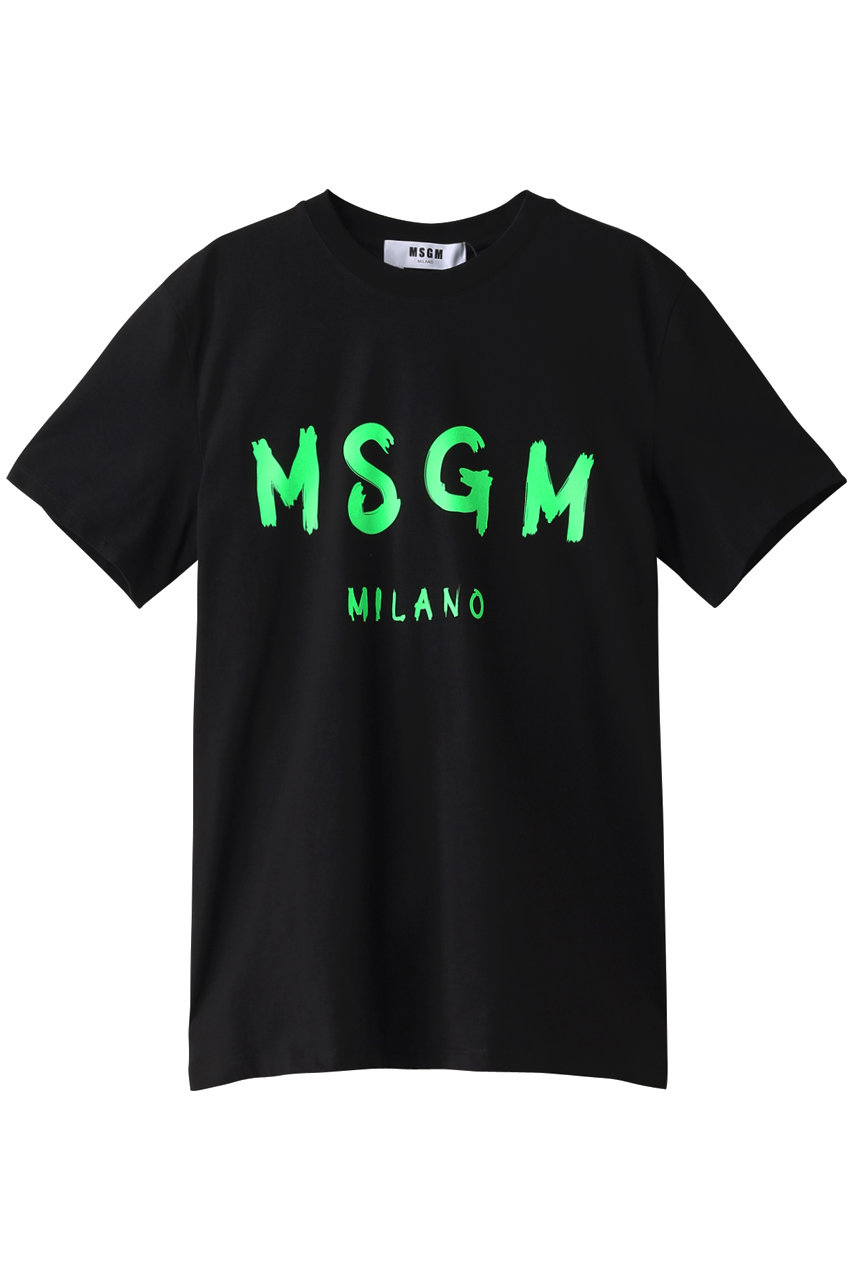 MSGM(エムエスジーエム)｜【MEN】ロゴTシャツ/ブラック の通販