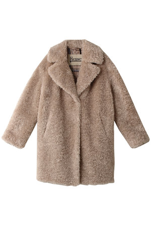 フェイクファー ミディアムコート