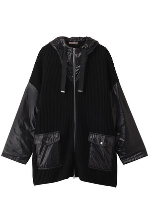 ヘルノ/HERNOのウールリブニット フーディーブルゾン(110800/110802)