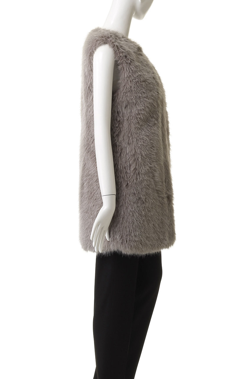 HERNO(ヘルノ)｜フェイクファー ベスト/ライトピンク の通販｜ELLESHOP