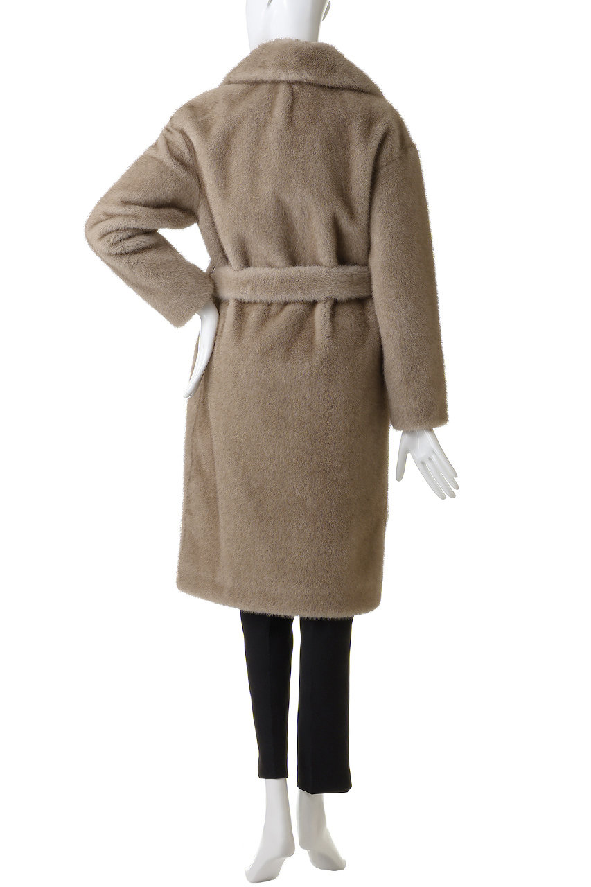 HERNO(ヘルノ)｜フェイクファー ロングコート/ベージュ の通販