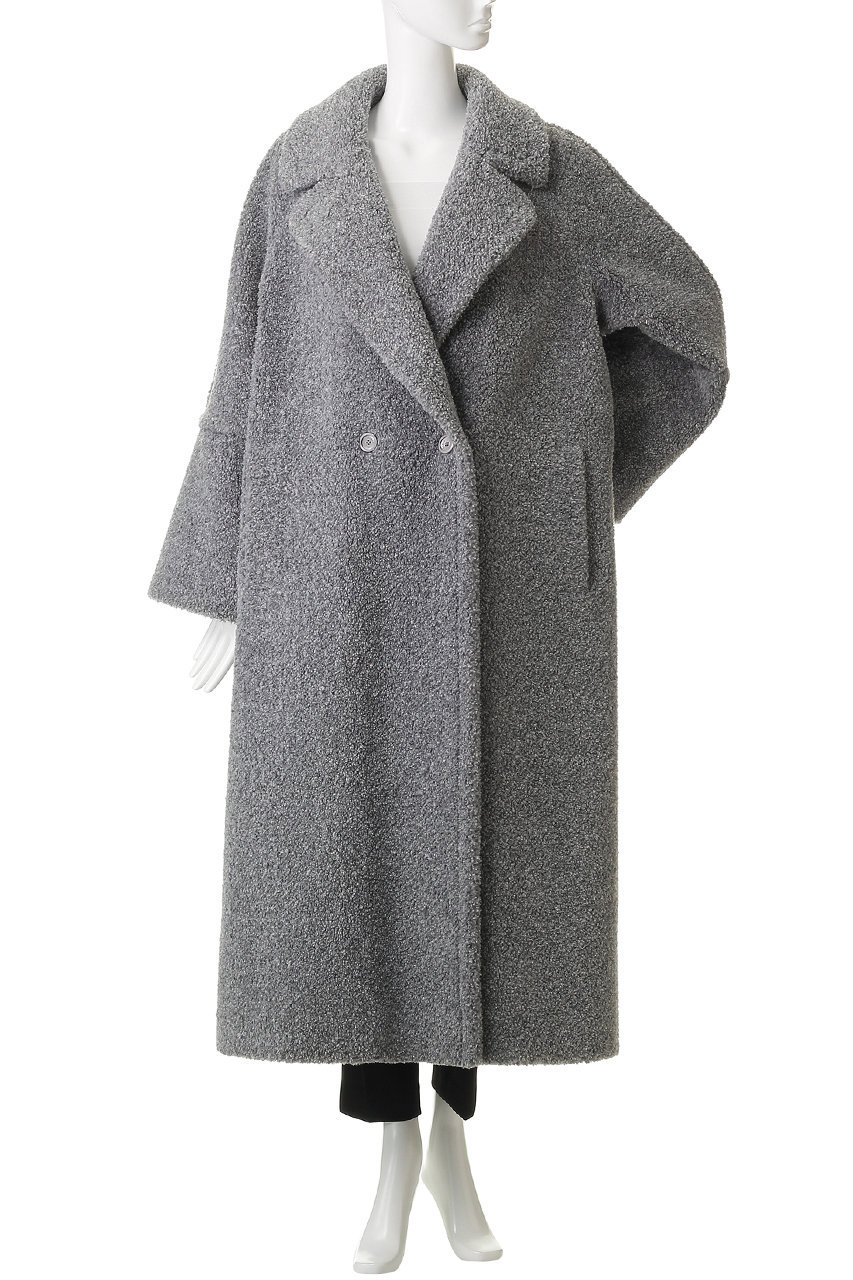 HERNO(ヘルノ)｜ボアロングコート/グレー の通販｜ELLESHOP・(エル