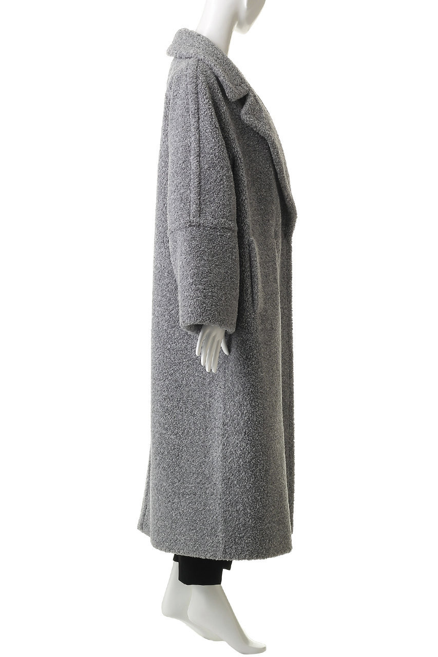 HERNO(ヘルノ)｜ボアロングコート/グレー の通販｜ELLESHOP・(エル