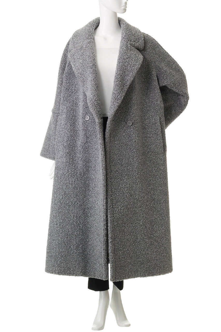 HERNO(ヘルノ)｜ボアロングコート/グレー の通販｜ELLESHOP・(エル