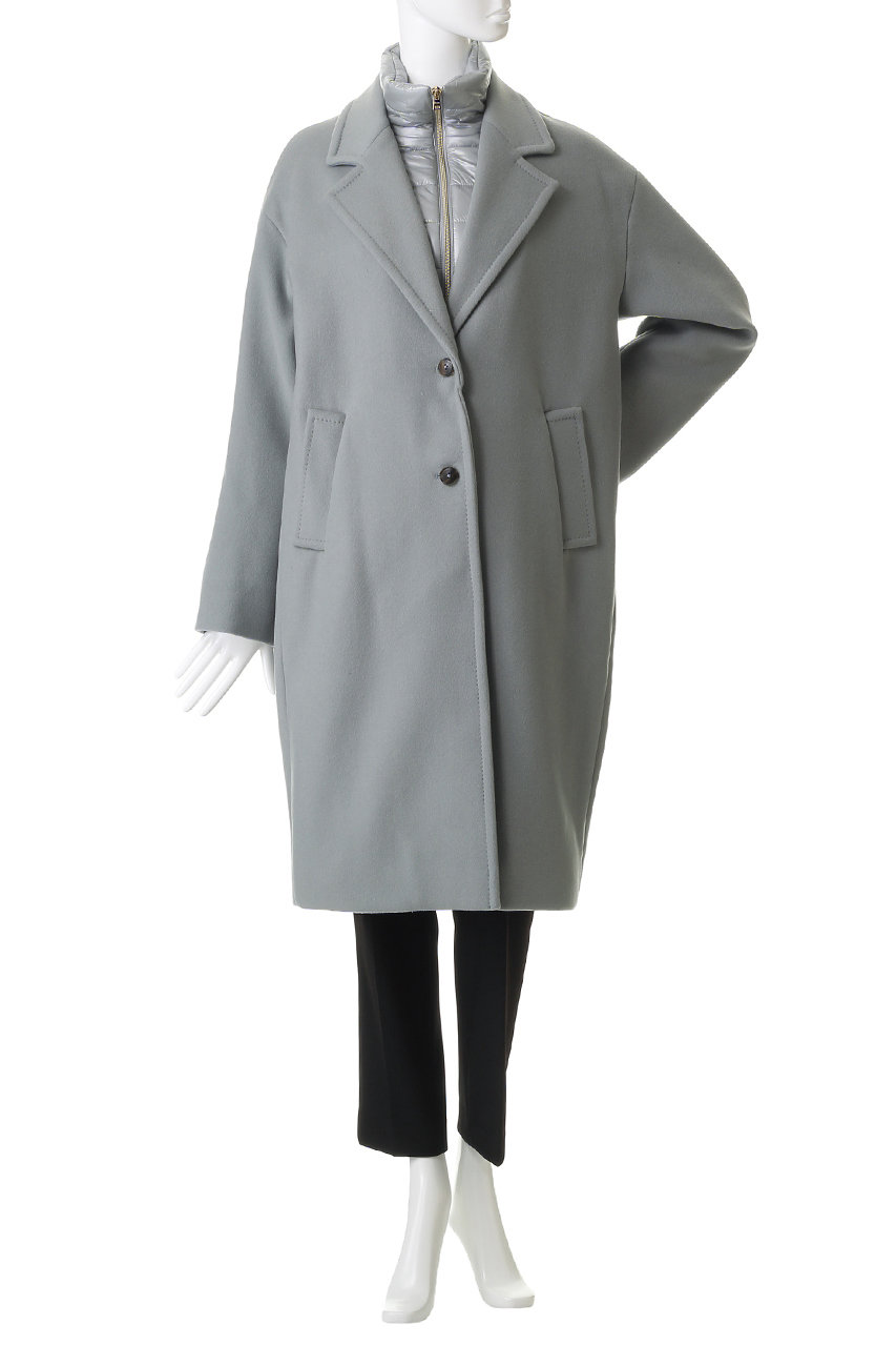 HERNO(ヘルノ)｜ウール中綿コンビ コート/グレー の通販｜ELLESHOP