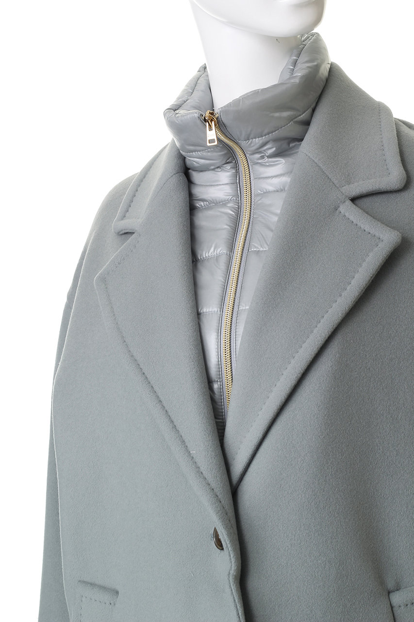 HERNO(ヘルノ)｜ウール中綿コンビ コート/グレー の通販｜ELLESHOP