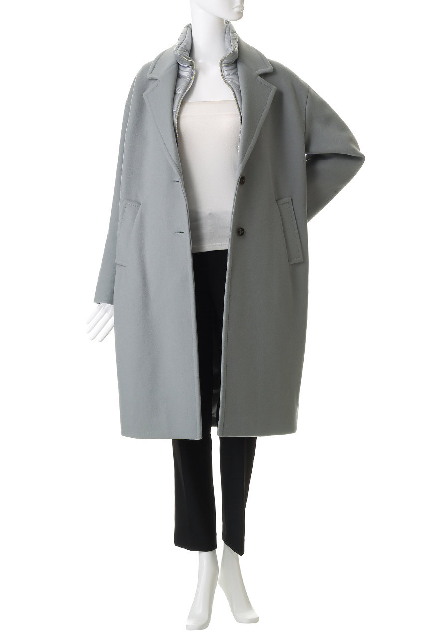 HERNO(ヘルノ)｜ウール中綿コンビ コート/グレー の通販｜ELLESHOP