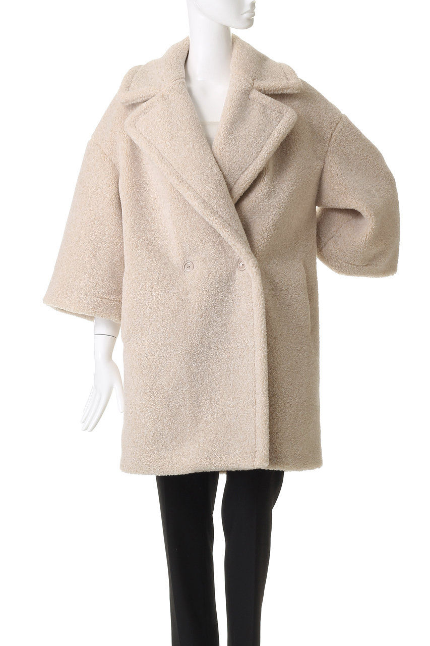 HERNO(ヘルノ)｜ボアコート/ホワイト の通販｜ELLESHOP・(エル