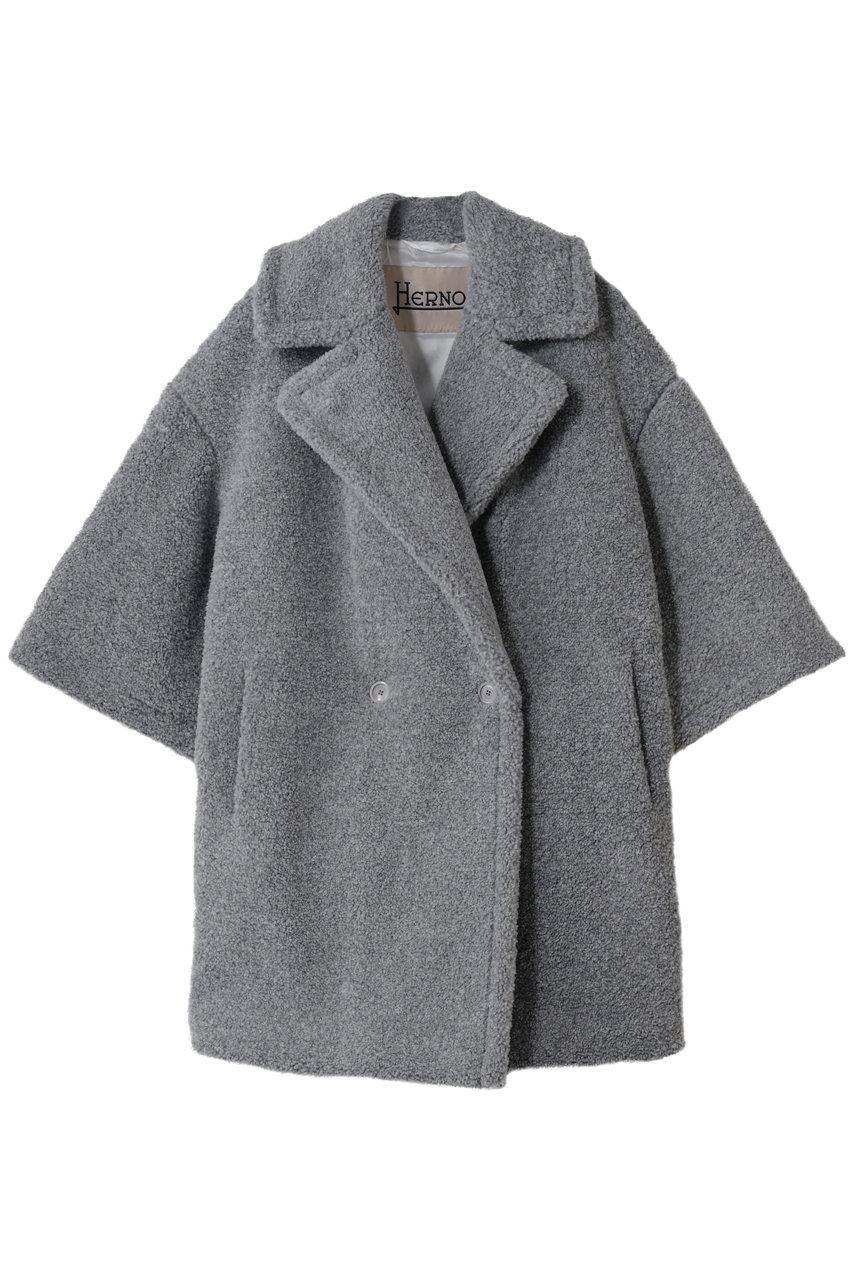 HERNO ボアコート (グレー, 38) ヘルノ ELLE SHOP