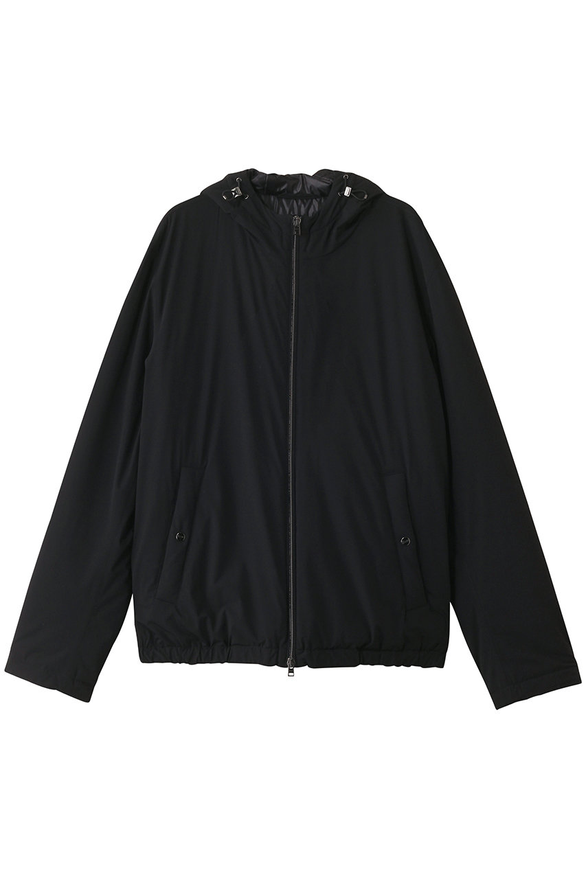 HERNO 【MEN】はっ水ナイロン フーディー ブルゾン (ブラック, 50) ヘルノ ELLE SHOP HERNO 【MEN】はっ水ナイロン フーディー ブルゾン (ブラック, 50) ヘルノ ELLE SHOP