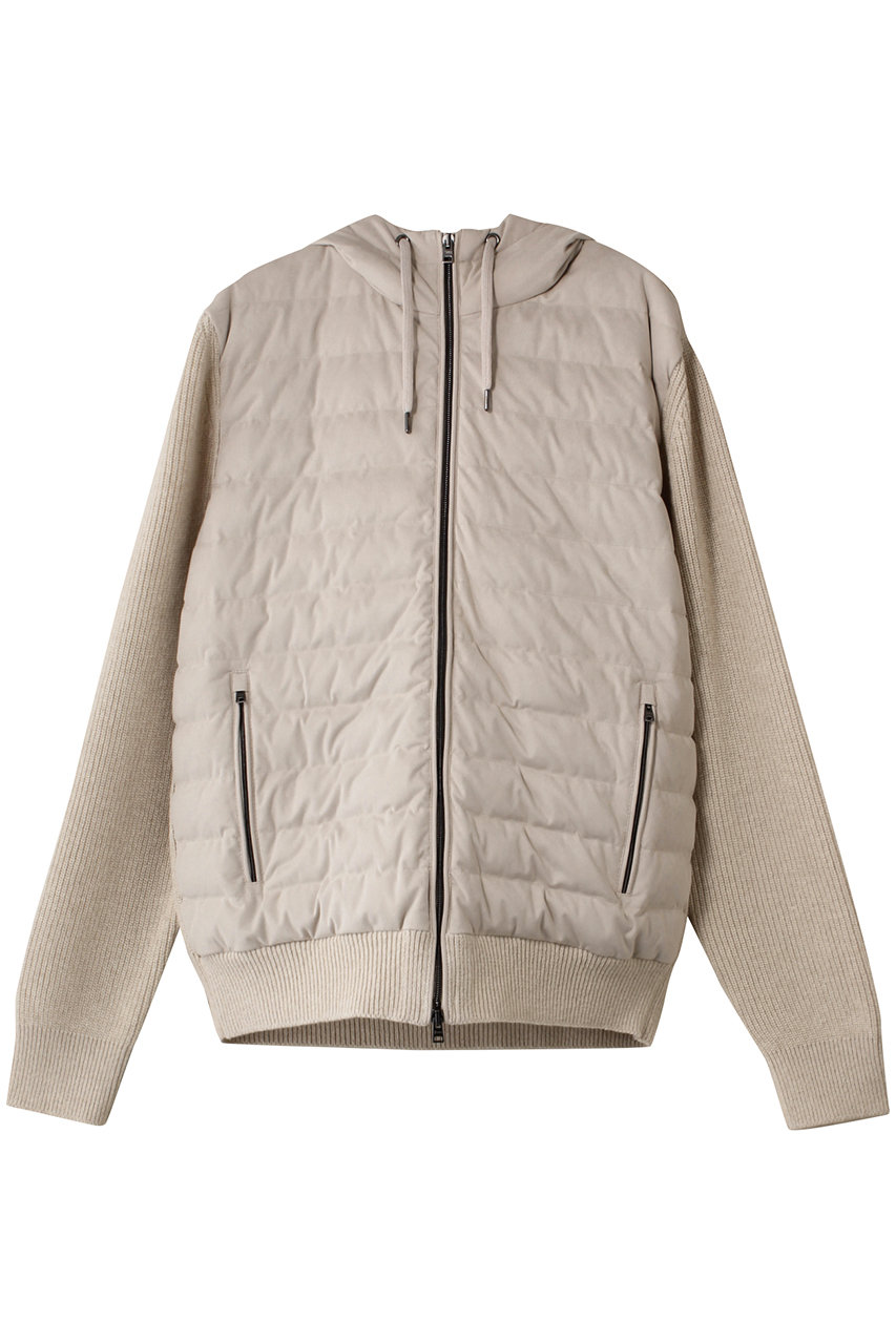 HERNO 【MEN】ウール ダウン コンビ フーディー ブルゾン (ベージュ, 48) ヘルノ ELLE SHOP HERNO 【MEN】ウール ダウン コンビ フーディー ブルゾン (ベージュ, 48) ヘルノ ELLE SHOP
