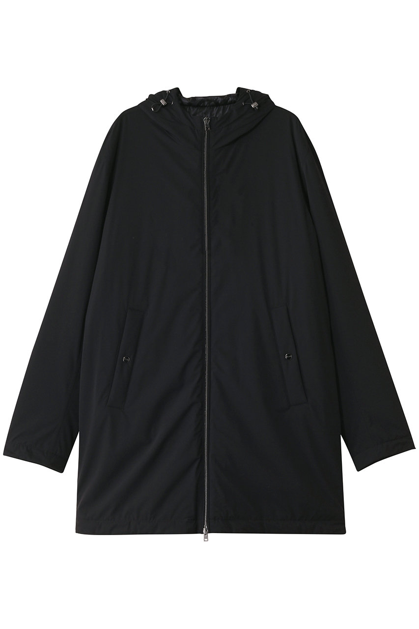 HERNO 【MEN】はっ水ナイロン フーディーコート (ブラック, 48) ヘルノ ELLE SHOP HERNO 【MEN】はっ水ナイロン フーディーコート (ブラック, 48) ヘルノ ELLE SHOP