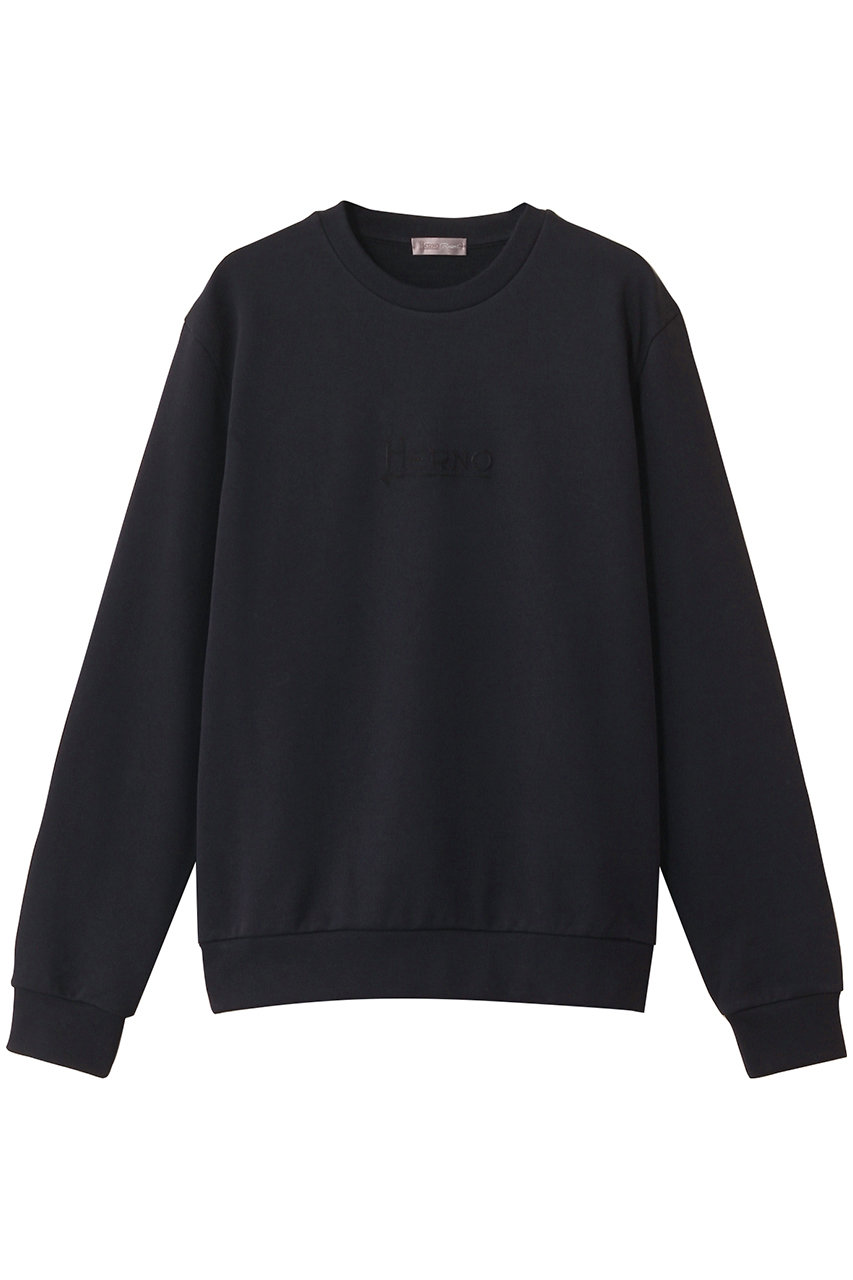 HERNO 【MEN】ロゴプリント コットン プルオーバー (ネイビー, M) ヘルノ ELLE SHOP HERNO 【MEN】ロゴプリント コットン プルオーバー (ネイビー, M) ヘルノ ELLE SHOP