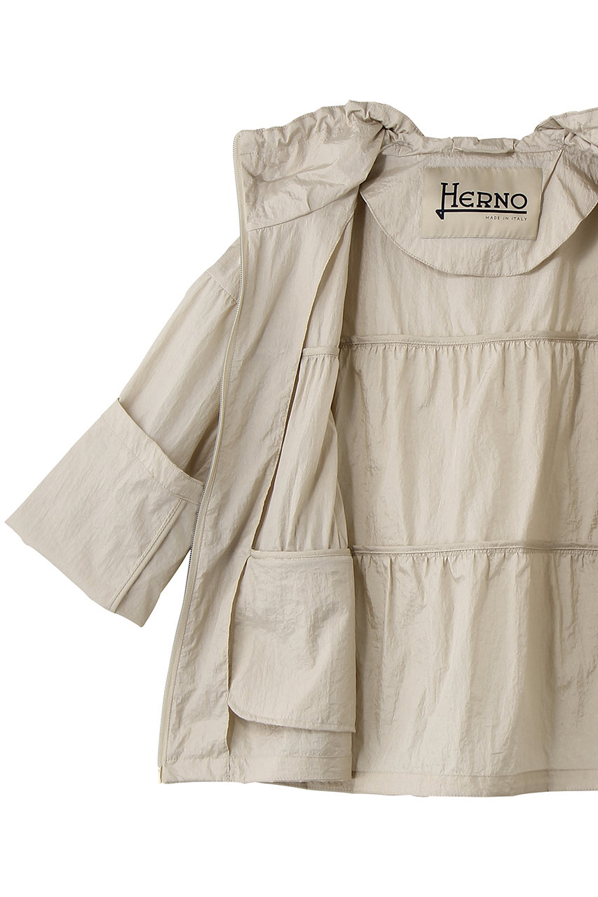 HERNO(ヘルノ)｜はっ水ナイロンブルゾン/アイボリー の通販｜ELLESHOP