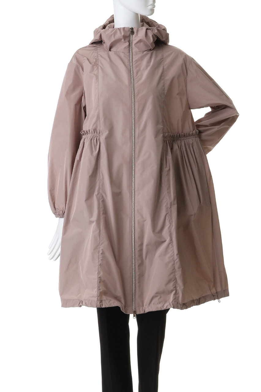 HERNO(ヘルノ)｜ギャザー切替フーデッドコート/ライトピンク の通販